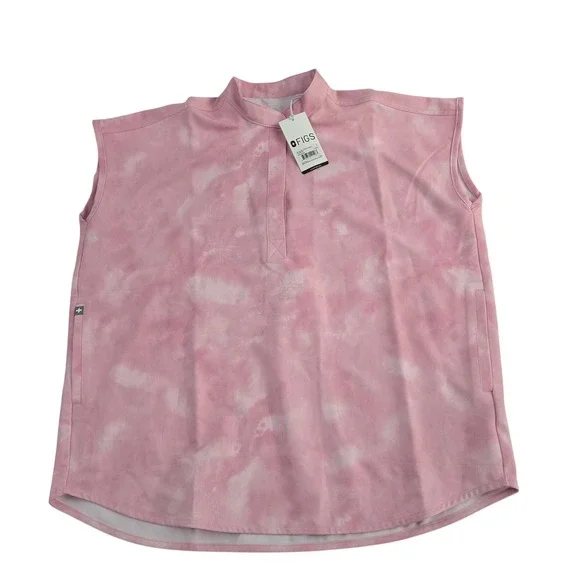 Figs Rafaela Pink tie dye scrub top - Picture 1 of 8